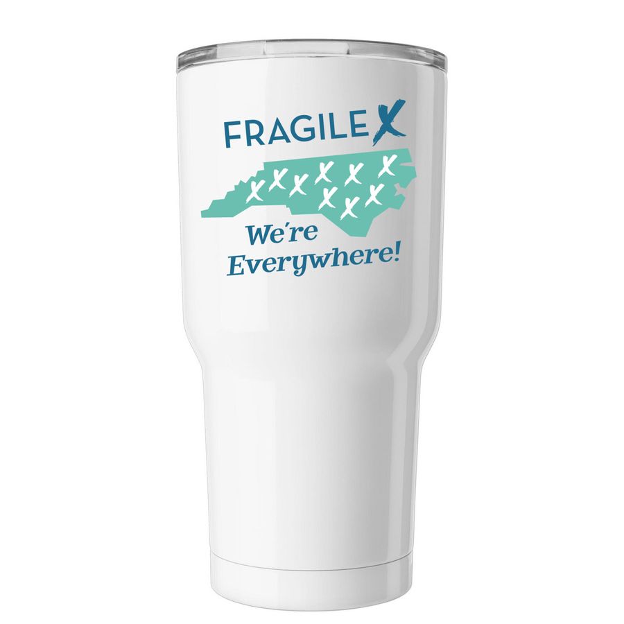 Fragile X We?re Everywhere, a White Insulated Tumbler