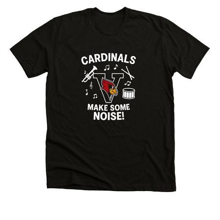 Cardinals Make Some Noise!, a Solid Black Blend Premium Unisex Tee