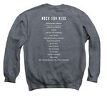 Rock for Kids 2026&nbsp;, a Dark Heather Crewneck Sweatshirt (back-view)