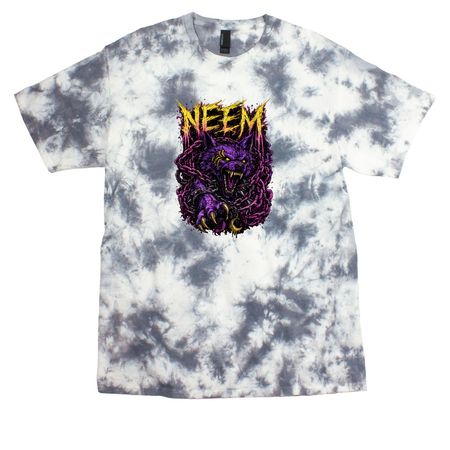 Neem wolf, a Grey Crystal Tie Dye Tee