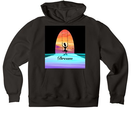 Dream, a Black Premium Heavyweight Pullover Hoodie
