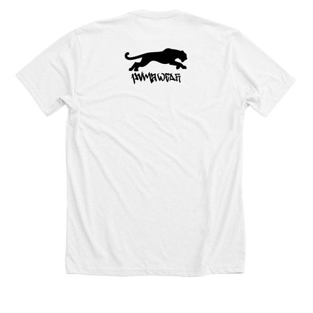 PVMA PREMIERE, a Solid White Blend Premium Unisex Tee (back-view)