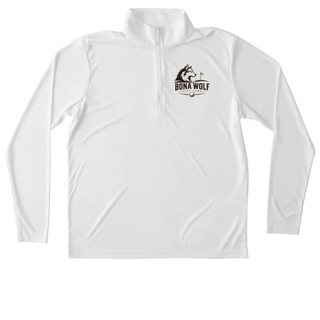 BWGT Official Quarter Zip, a White Unisex Performance Quarter Zip Pullover