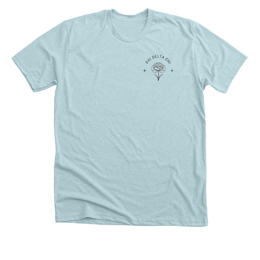 PDC - The Carnation, a Heather Ice Blue Premium Unisex Tee