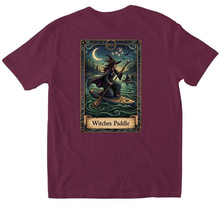 2027 Witches Paddle: Limited Time Only, a Maroon Softstyle Cotton Tee