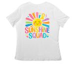 Birthday Squad, a White Women's Relaxed V-Neck Tee (back-view)