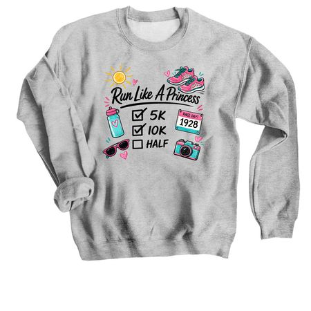 Race 10k, a Sport Grey Crewneck Sweatshirt