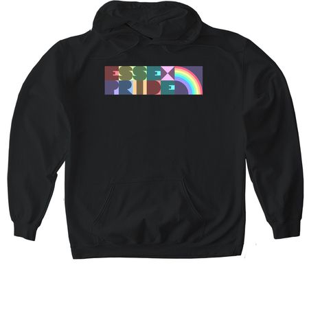 Essex Pride 2026, a Black Gildan Softstyle Pullover Hoodie