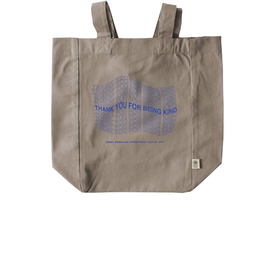 Thank You Tote (Light) by Satinder, a Pumice Recycled Cotton Tote Bag