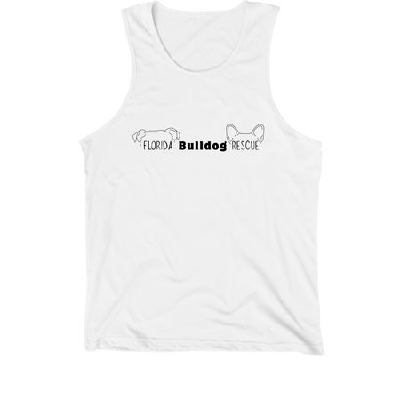 Florida Bulldog Rescue - English/French Opt 1, a White Premium Cotton Tank