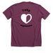 Fight for the Fontan, a Heather Maroon Premium Unisex Tee (back-view)