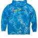 Ariel: Our Forever Mermaid, a Aqua Blue Tie Dye Pullover Hoodie (back-view)