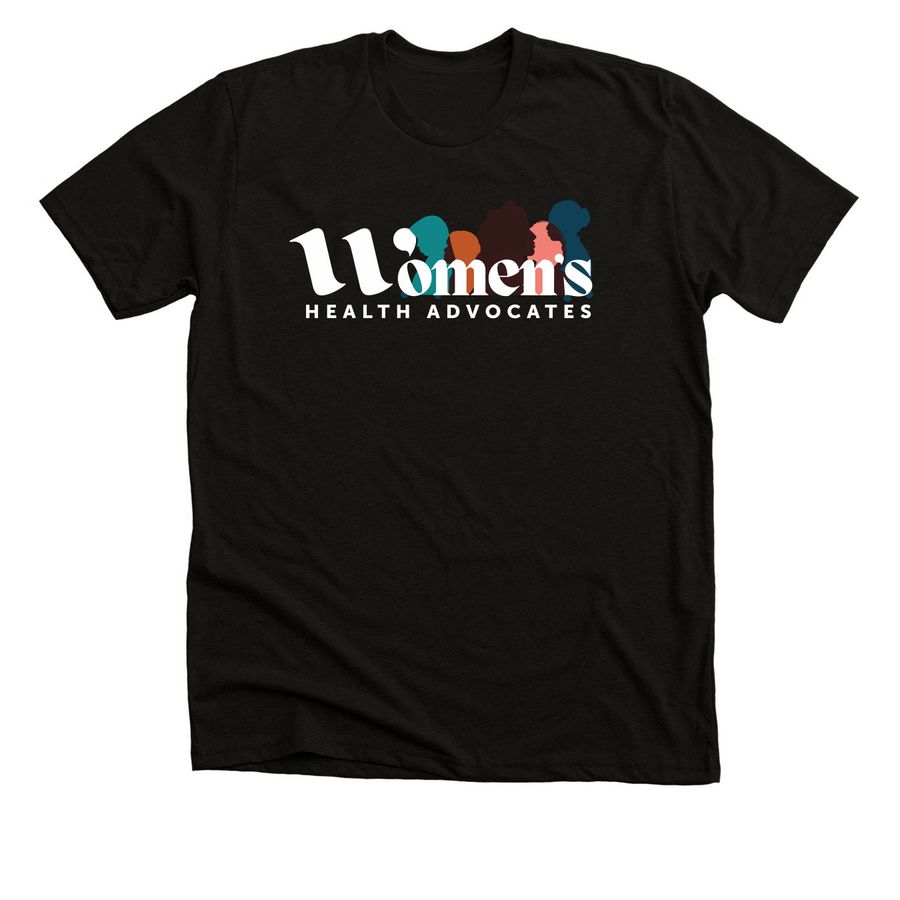 Women's Health Advocates logo shirts, a Black Heather Premium Unisex Tee