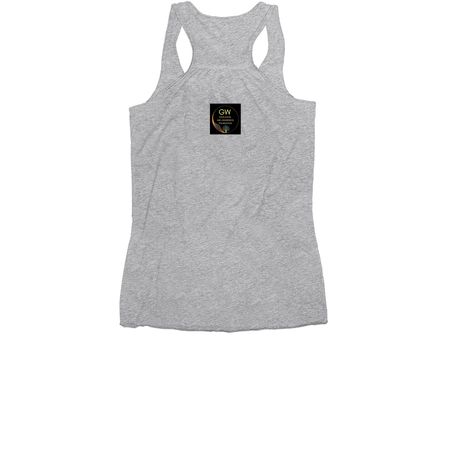 MEET ME WHERE I AM!, a Athletic Heather Women's Racerback (back-view)