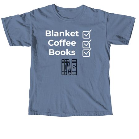 Reading Checklist Shirts, a Blue Jean Comfort Colors Unisex Tee