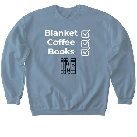 Reading Checklist Shirts, a Stone Blue Softstyle Crewneck Sweatshirt