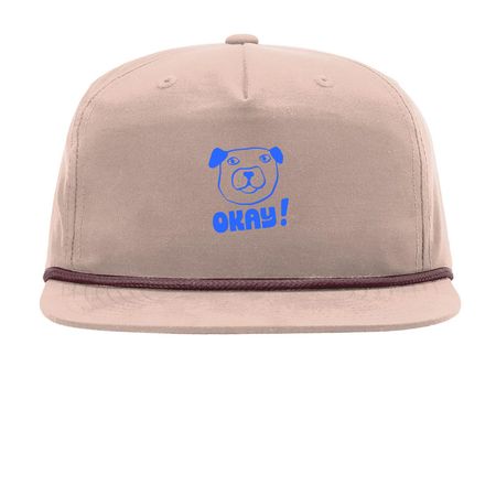 Okay! x Best Buddies, a Pale Peach/ Maroon Printed Umpqua Snapback Cap
