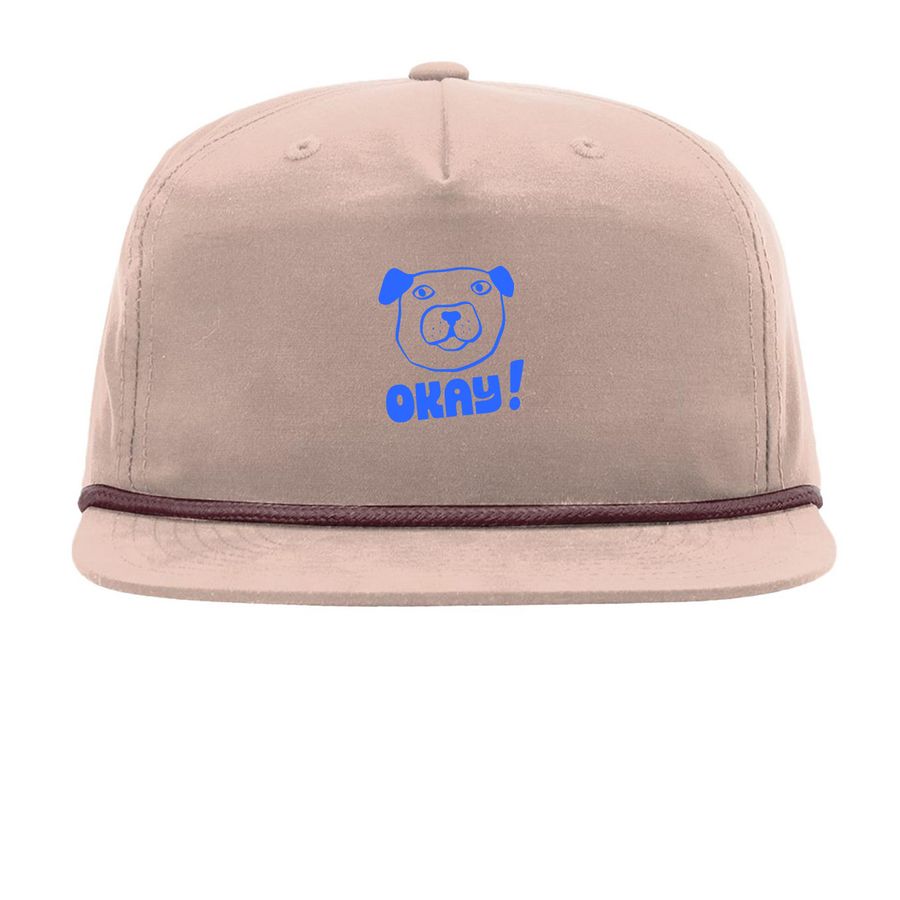 Okay! x Best Buddies, a Pale Peach/ Maroon Printed Umpqua Snapback Cap