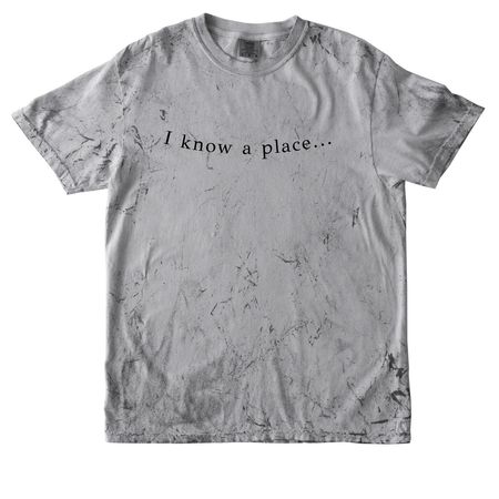 "I Know a Place" & Map Back, a Smoke Comfort Colors Colorblast Tee