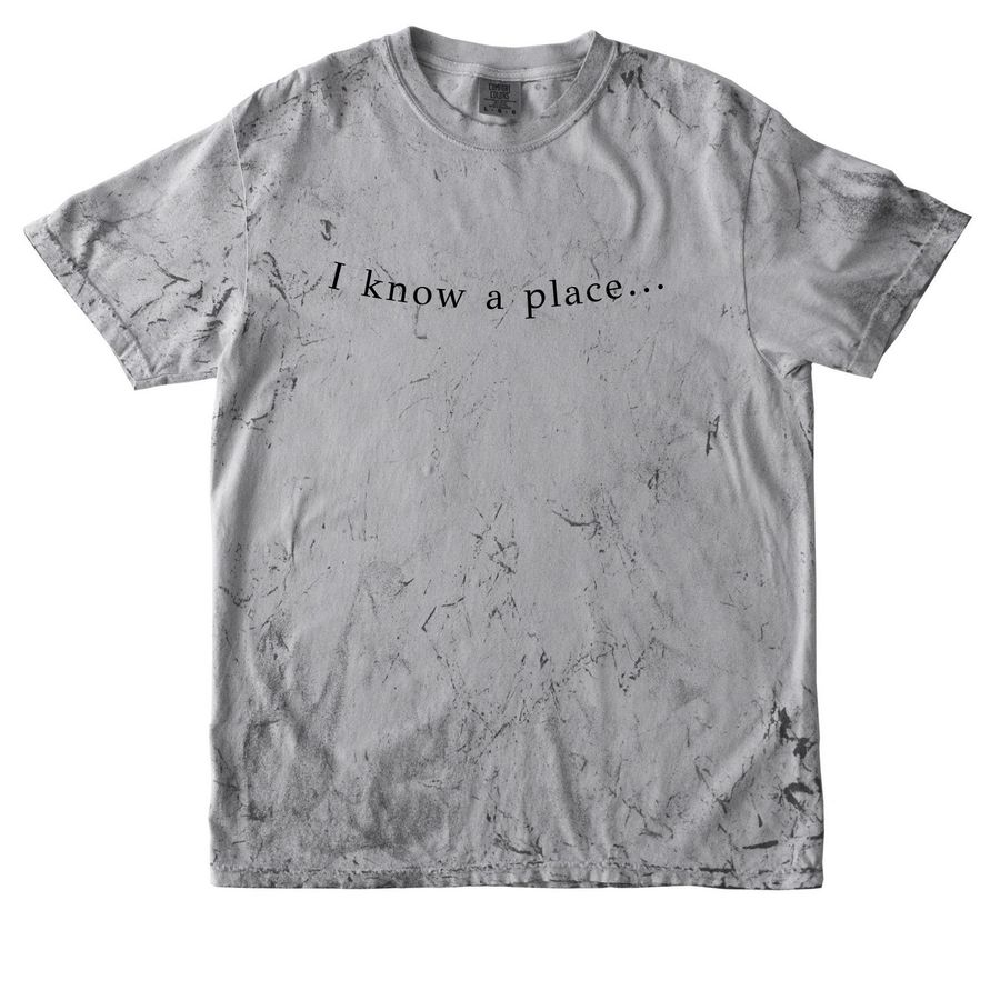 "I Know a Place" & Map Back, a Smoke Comfort Colors Colorblast Tee
