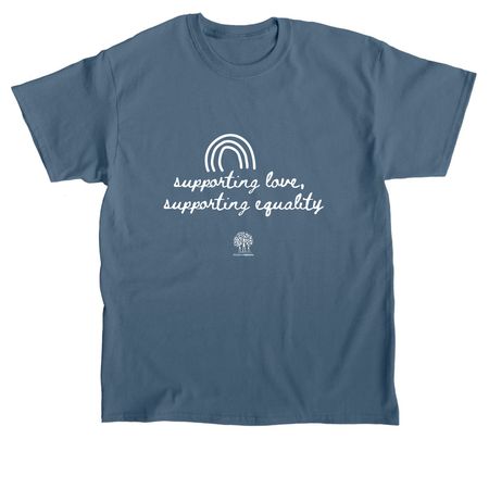 Supporting Love, Supporting Equality, a Indigo Blue Classic Unisex Tee
