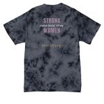 Strong Women, a Black Crystal Tie Dye Tee (back-view)