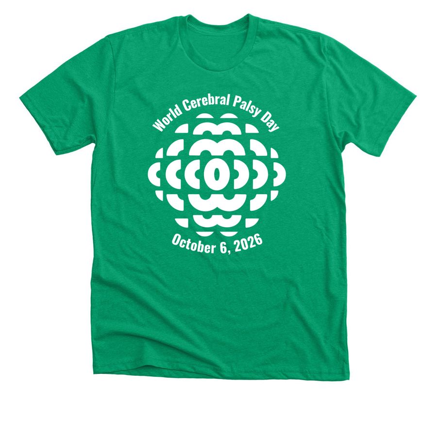 2026 World CP Day T-Shirt ? Single Logo, a Heather Kelly Premium Unisex Tee