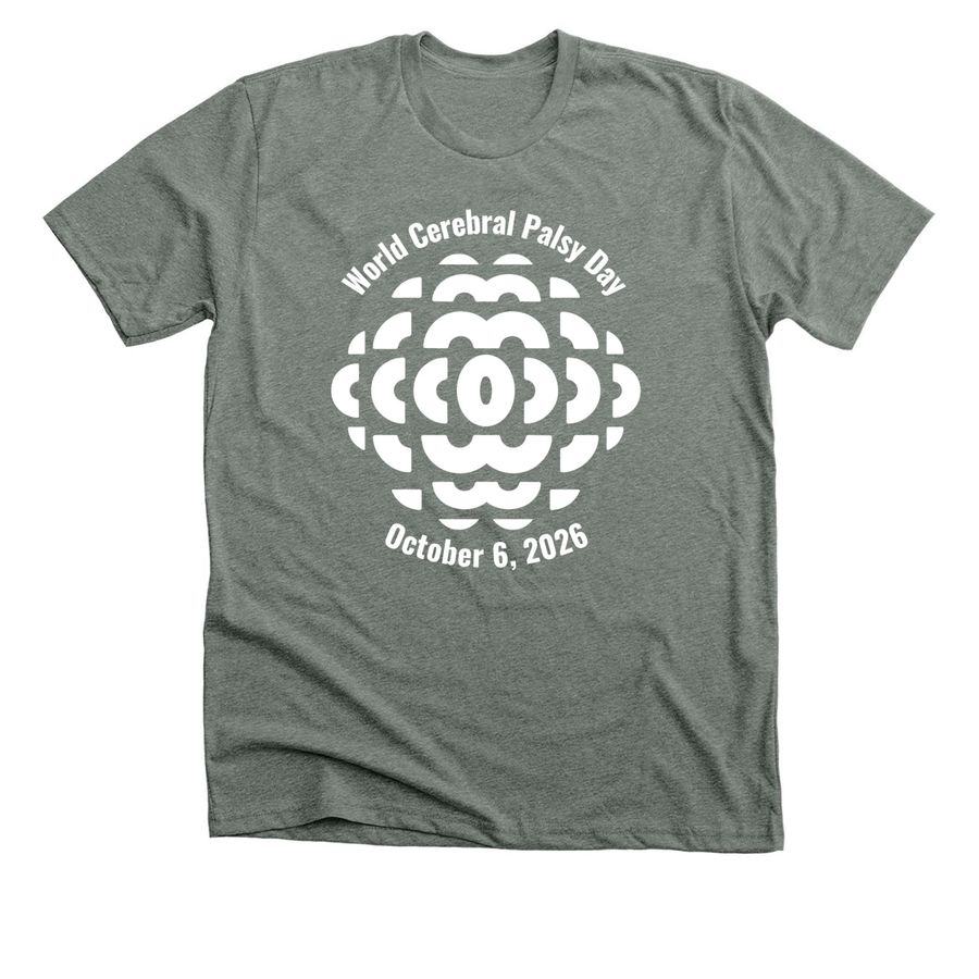 2026 World CP Day T-Shirt ? Single Logo, a Deep Heather Premium Unisex Tee