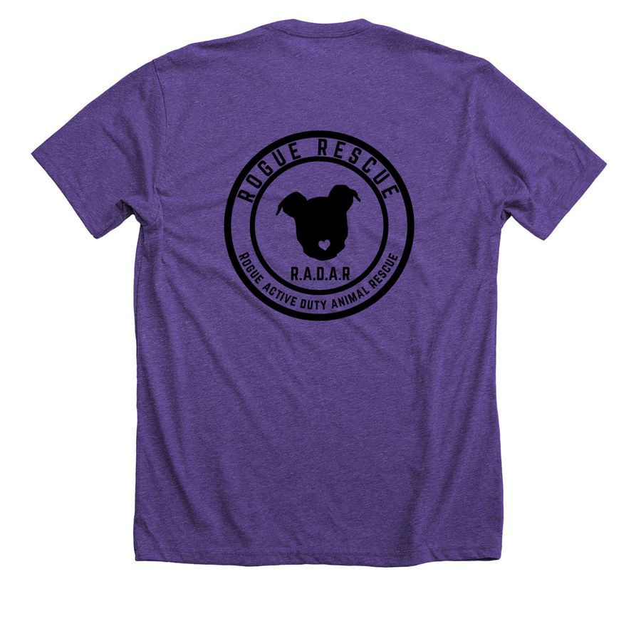 Show Me Your Pitties!, a Heather Team Purple Premium Unisex Tee (back-view)