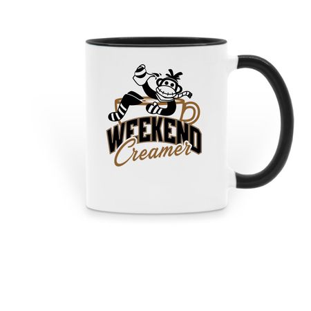 Coffee Custom's Mugs, a Black Two-Tone Ceramic Mug
