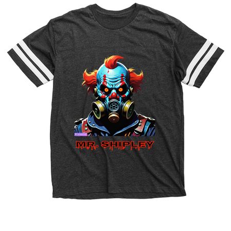 Clown football jersey, a Vintage Smoke / White Football Jersey Tee