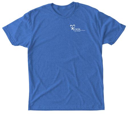 Ohio CASA Horizontal Logo, a Vintage Royal Triblend Unisex Tee