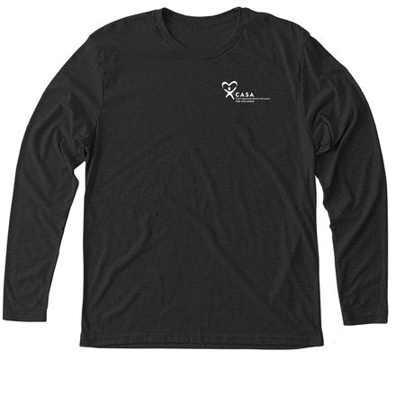 Ohio CASA Horizontal Logo, a Vintage Black Triblend Long Sleeve Tee