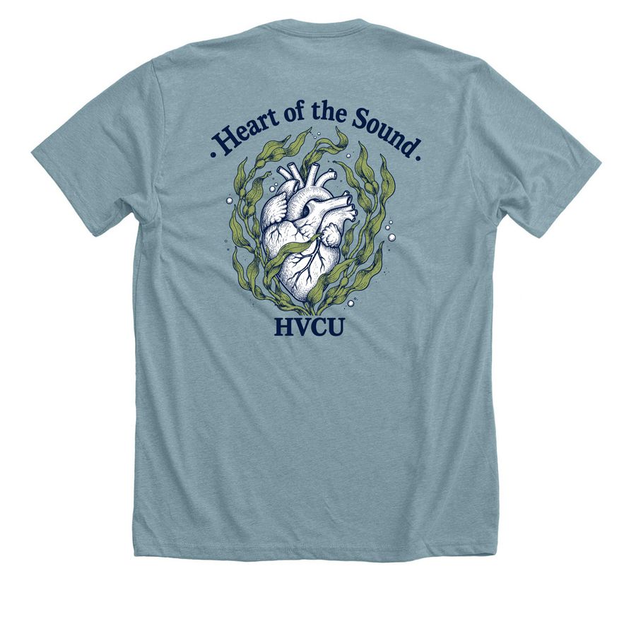 HVCU Team Shirts!, a Heather Blue Lagoon Premium Unisex Tee (back-view)