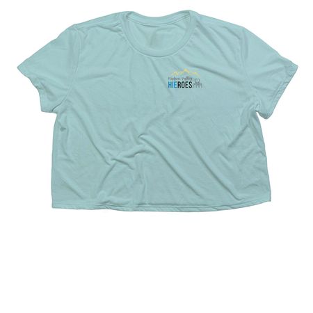 Tanks and Tees, a Dusty Blue Women?s Flowy Cropped Tee