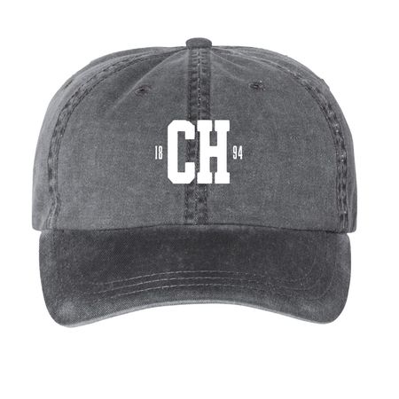 Chatham Hat, a Black Printed Pigment Dye Baseball Cap