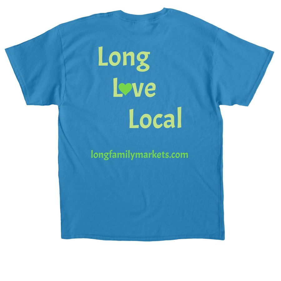Long Family Markets, a Sapphire Classic Unisex Tee (back-view)