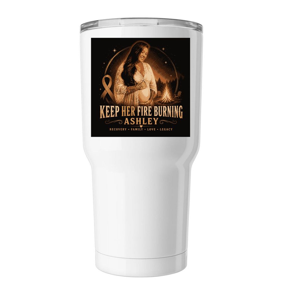In honor of Ashley?, a White Insulated Tumbler