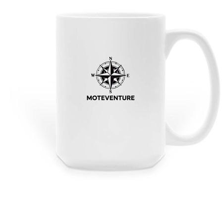 Moteventure 15oz White Mug ? Compass Edition, a White Large Coffee Mug
