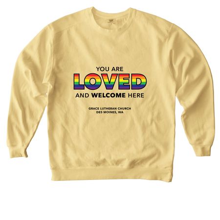 Grace Pride Sweatshirt, a Butter Comfort Colors Crewneck Sweatshirt