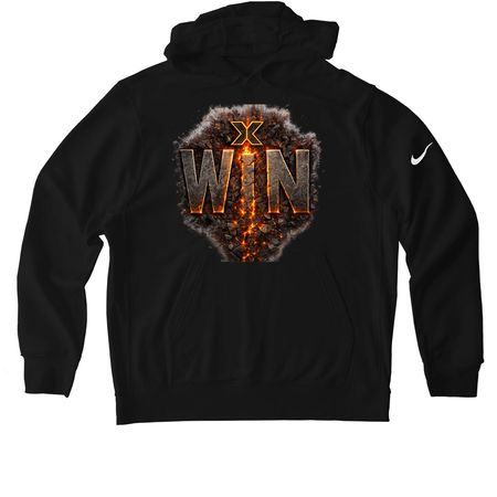 XD WIN, a Black Nike Club Fleece Pullover Hoodie