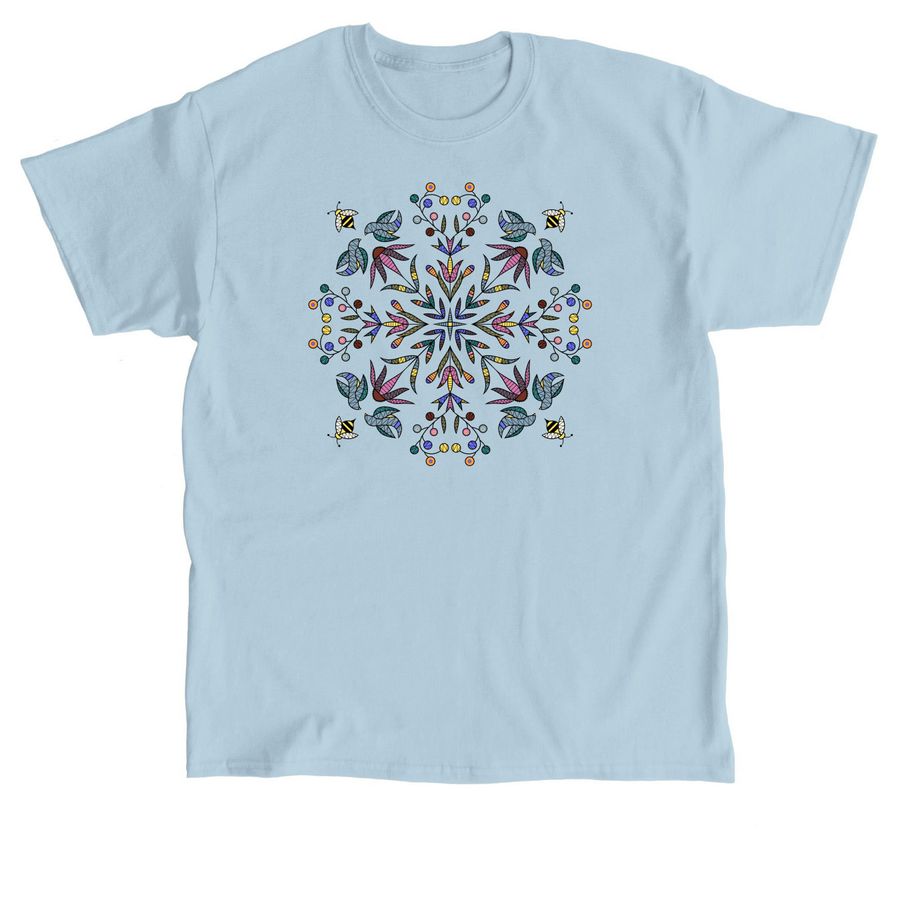 Quilled Dakota Florals, a Light Blue Classic Unisex Tee