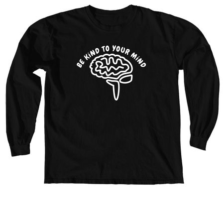 Be Kind, a Black Comfort Colors Long Sleeve Tee