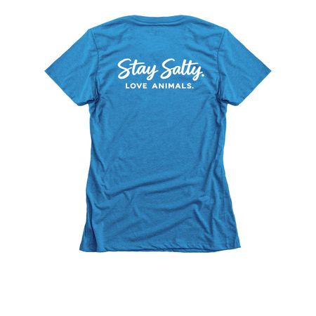 Stay Salty. Tshirt Campaign White Logo&nbsp;, a Turquoise Women's Slim Fit Tee