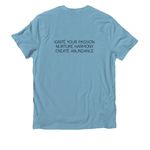 2027 Shiatsu Summit, a Arctic Blue Allmade Organic Cotton Unisex Tee (back-view)