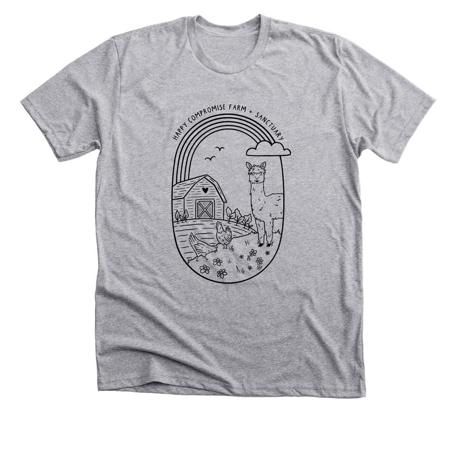 Support the animals of HCF+S! - oval v1, a Athletic Heather Premium Unisex Tee