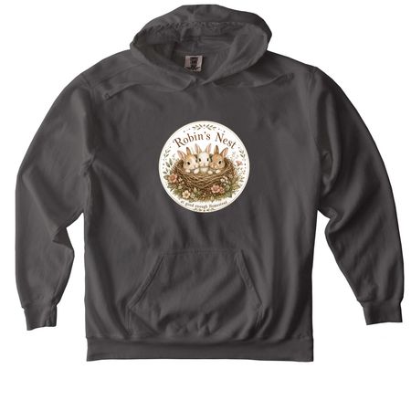 ROBINS NEST FALL DESIGN, a Pepper Comfort Colors Pullover Hoodie