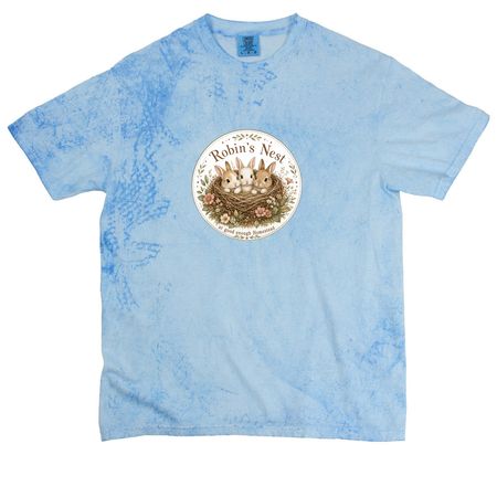 ROBINS NEST FALL DESIGN, a Fiji Blue Comfort Colors Colorblast Tee