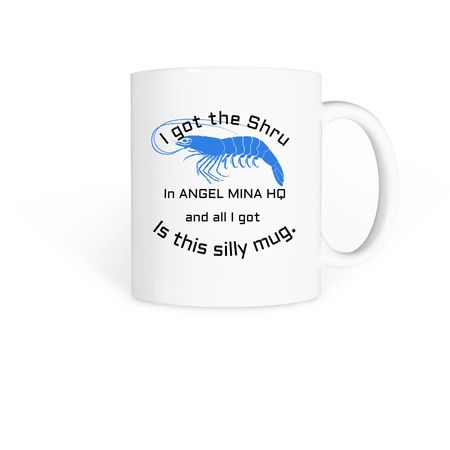 The Shrug, a White Coffee Mug