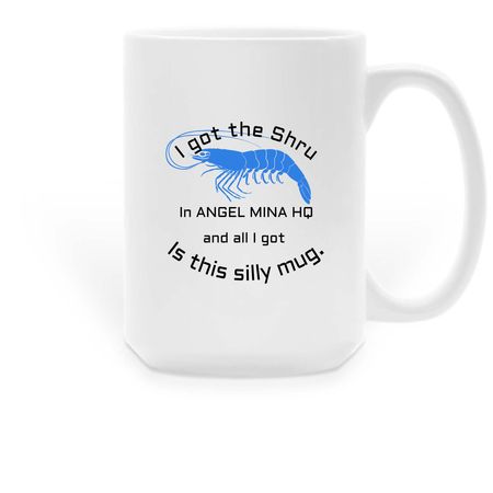 The Shrug, a White Large Coffee Mug